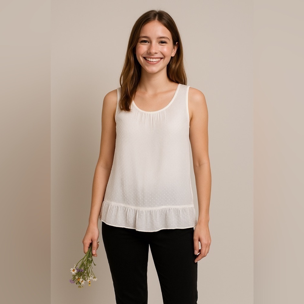 Tendenze Tiny Dotted Romantic Tank Top Size Small​​​